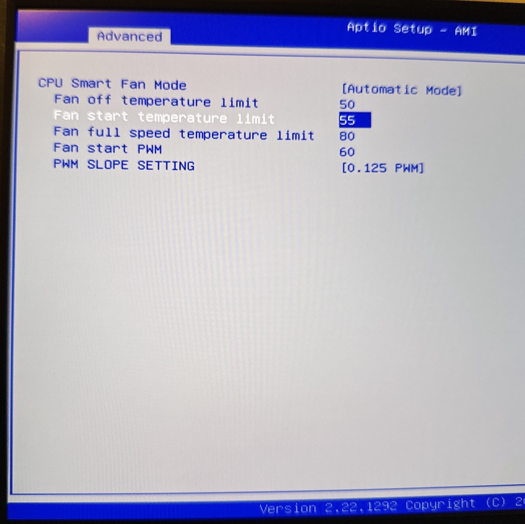 miniPC Fan Bios