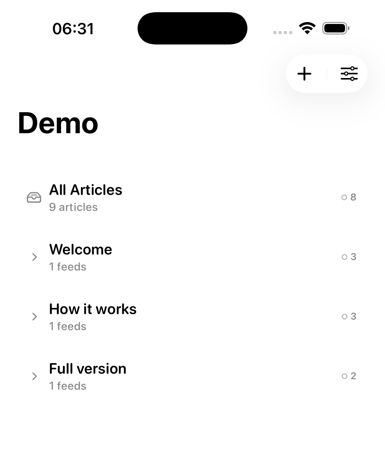Demo mode